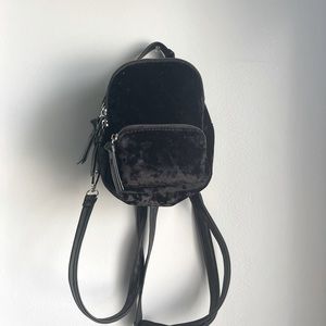 Miniature Velvet Backpack Handbag